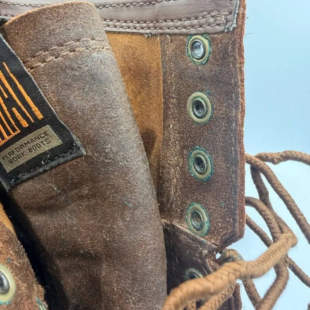 Ariat Cascade 8” Work Boots Mens 11 EE Wide Brown Aged Leather Kiltie 10002418